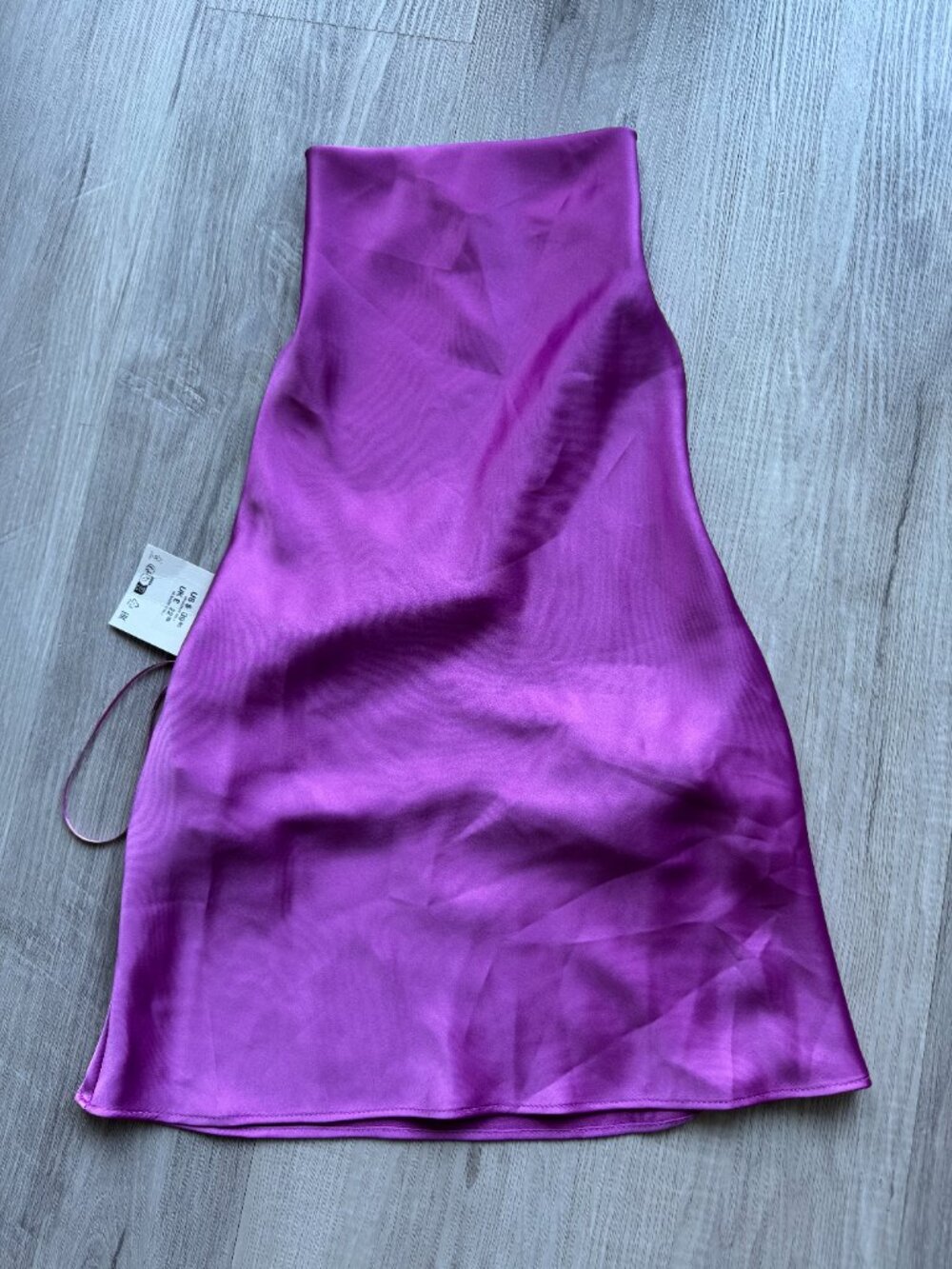 Zara Pink Lilac Satin Halter Open Back Top Size S NWT - Picture 10 of 13